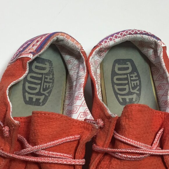 Hey Dude Aztec, Red Wendy Woman’s Size 10 - Picture 6 of 9